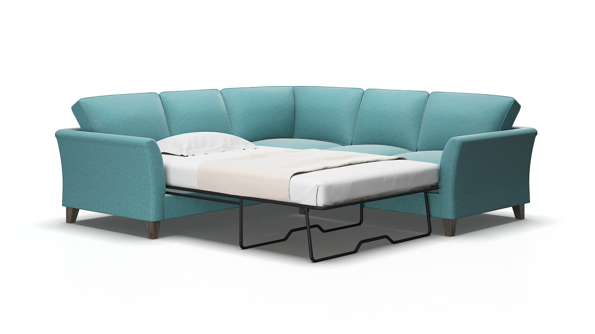 Cologne Parker Turquoise Sectional Sleeper 2