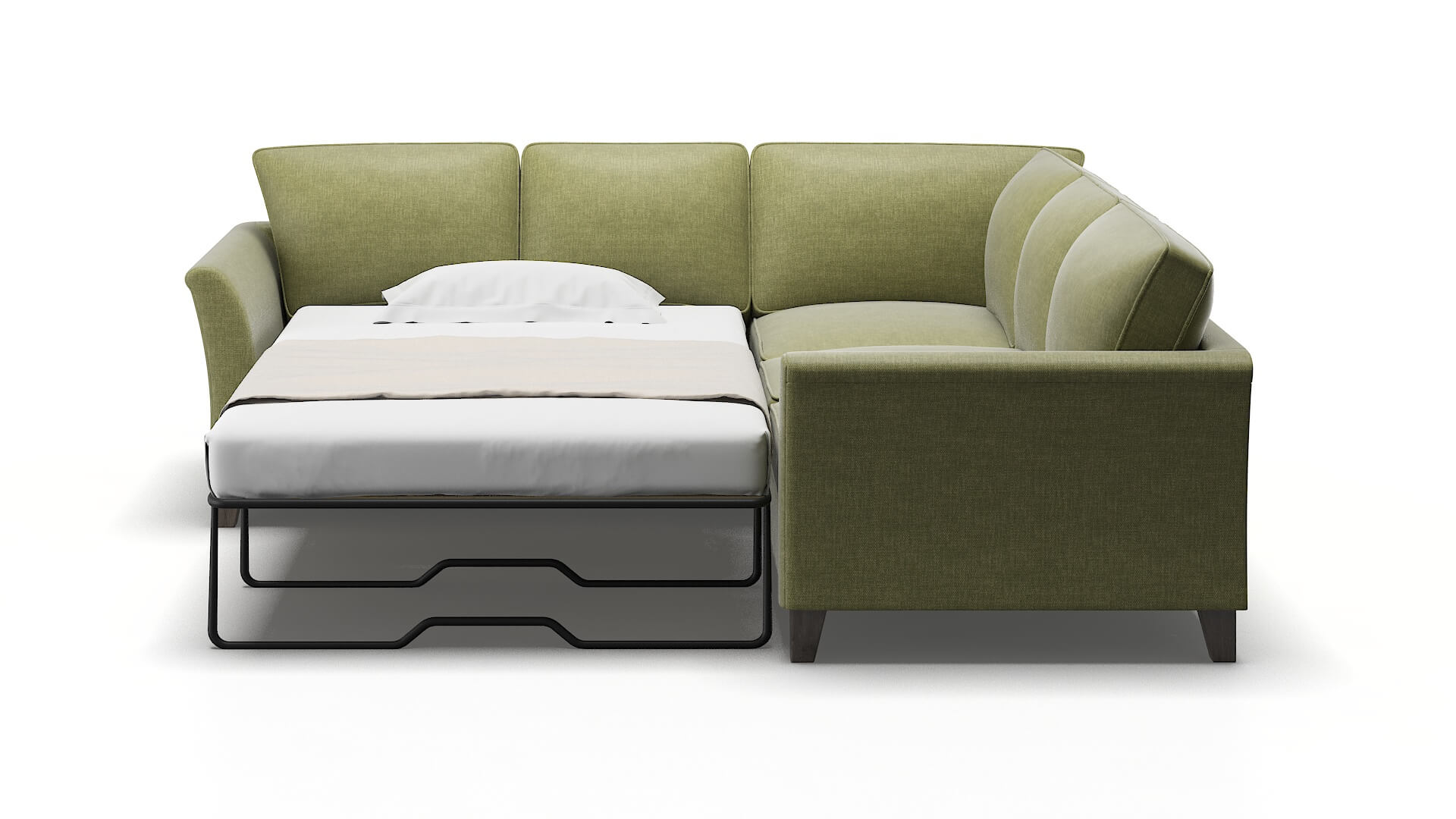 Cologne Portland Basil Sectional Sleeper Espresso legs 1