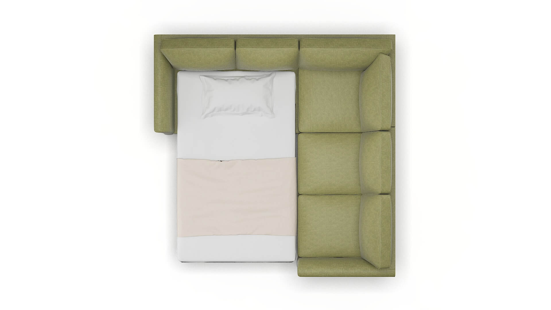 Cologne Portland Basil Sectional Sleeper Espresso legs 3