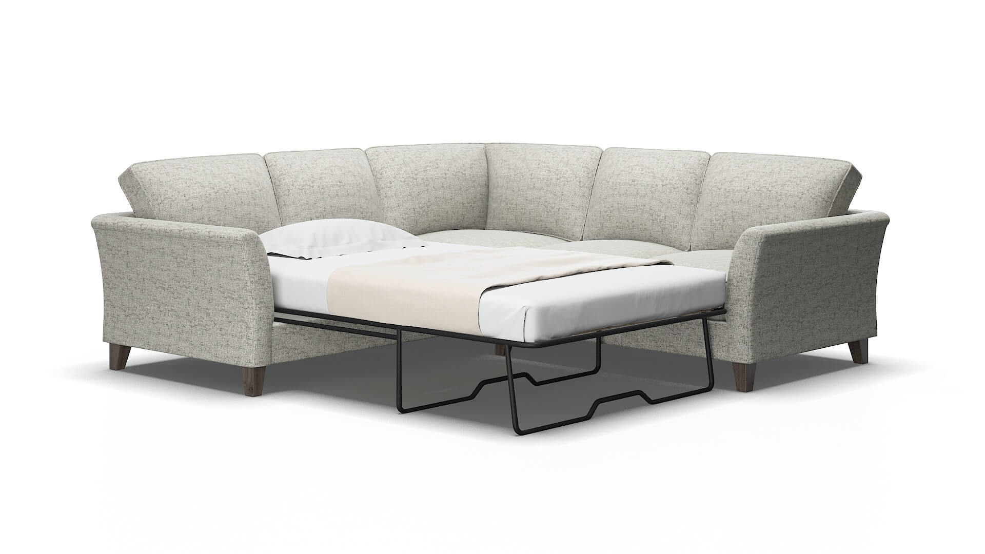 Cologne Prime gravel Sectional sleeper Espresso Legs  2