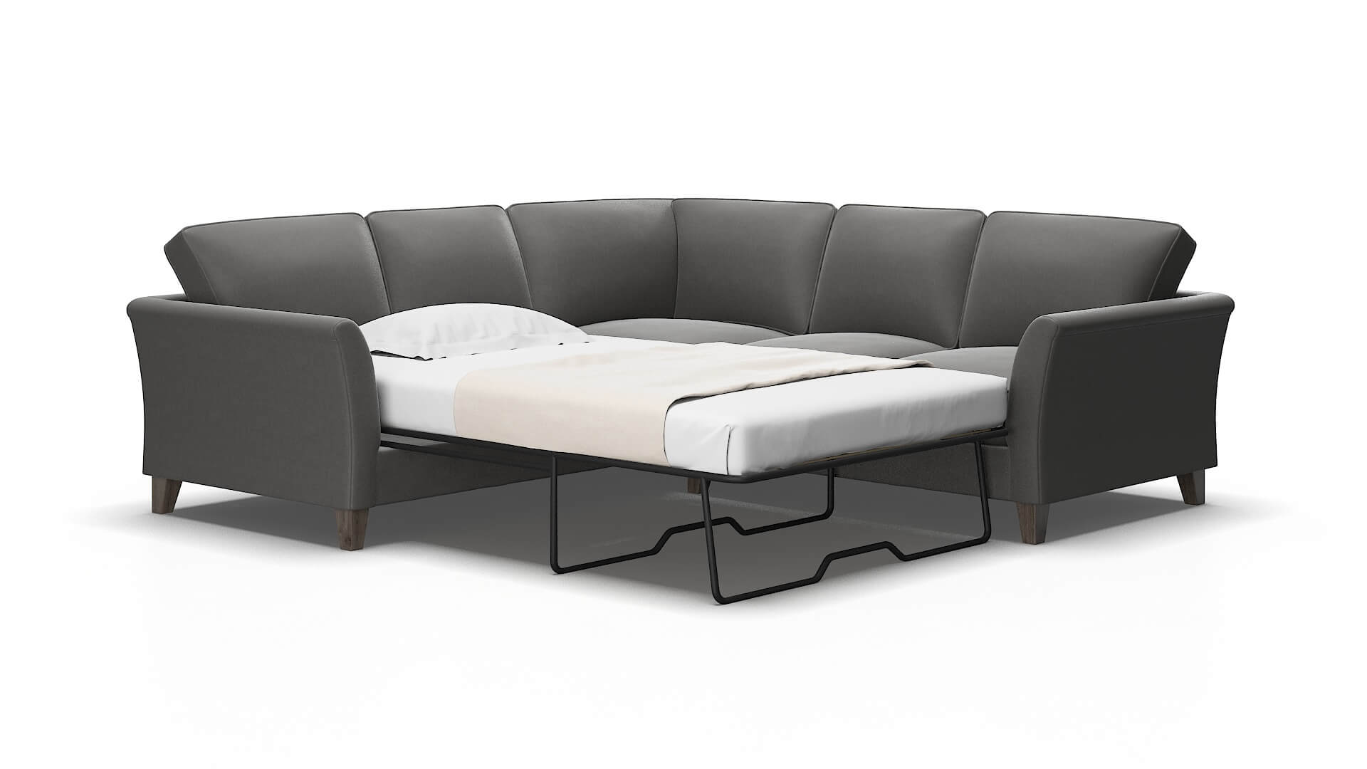 Cologne Rocket charcoal Sectional sleeper Espresso Legs  2
