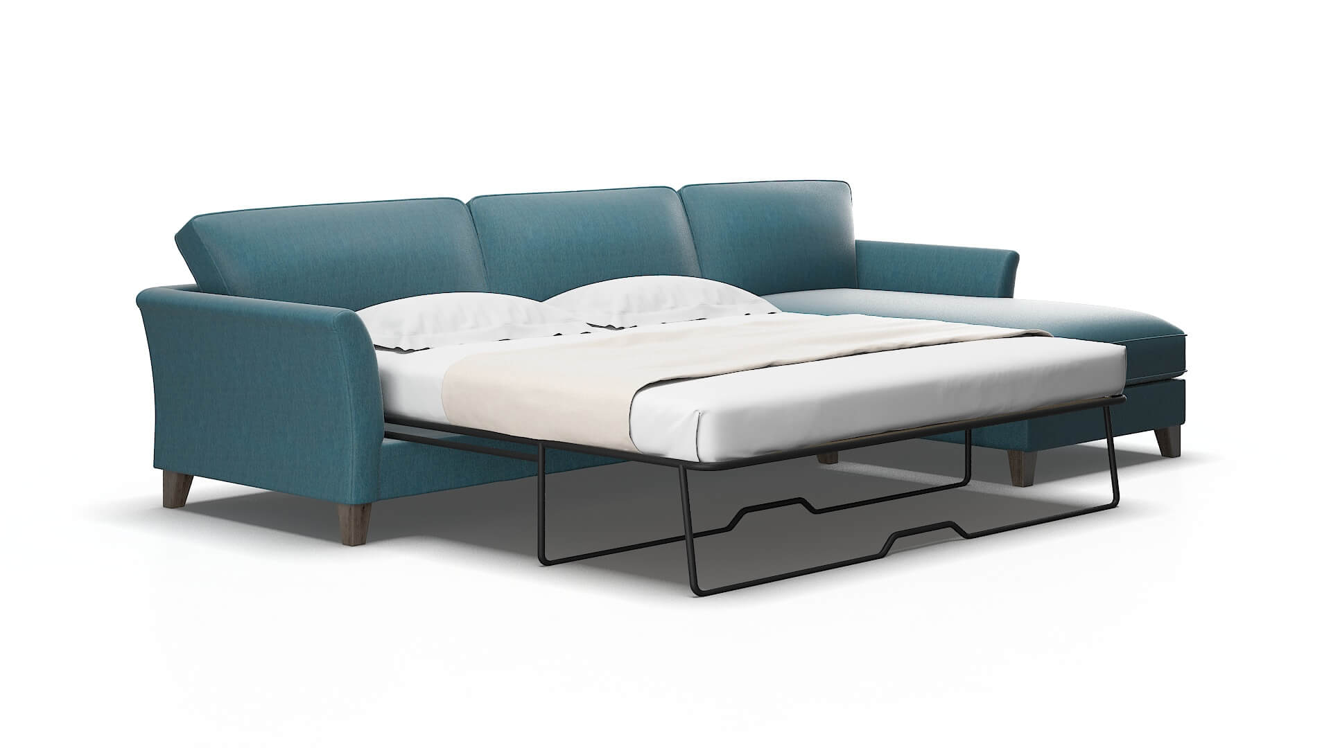 Cologne Royale Electric_blue Panel Sleeper Espresso legs 2