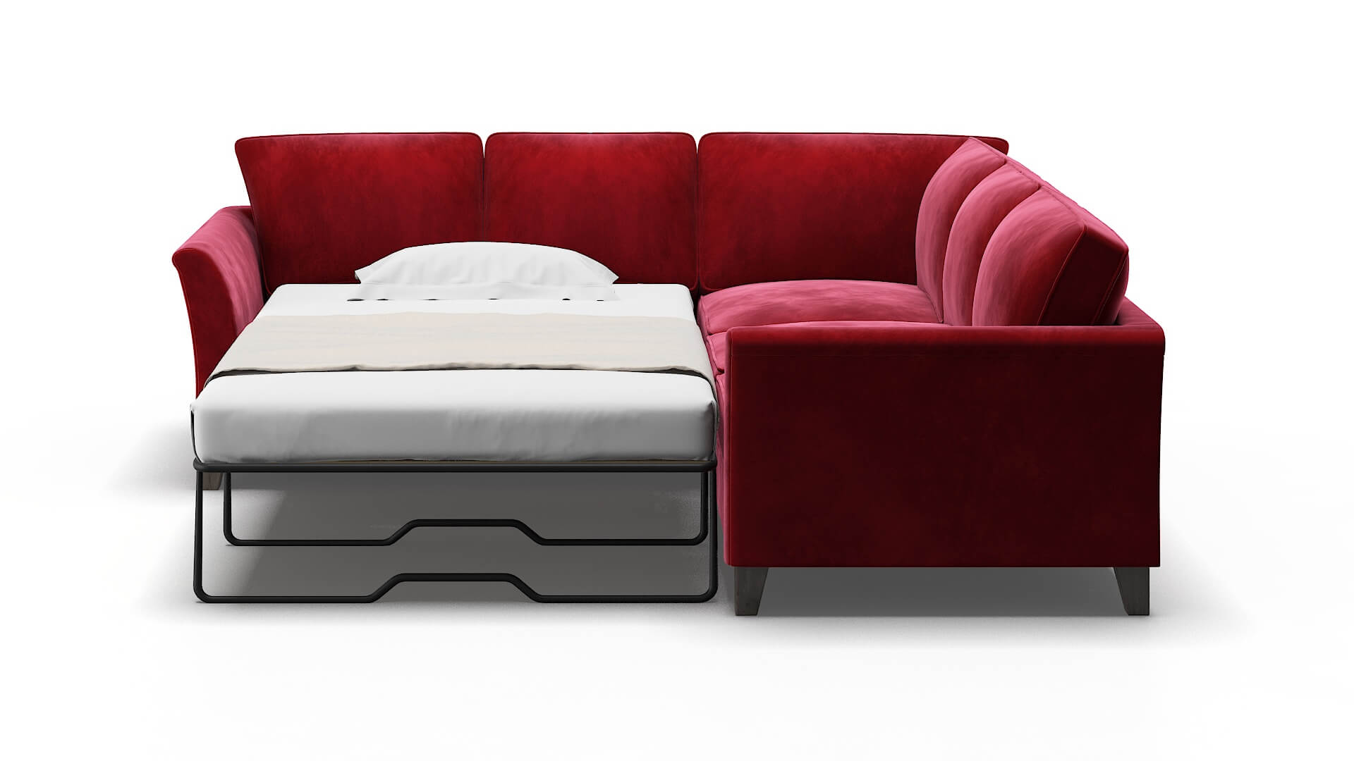 Cologne Royale Ruby Sectional Sleeper Espresso legs 1
