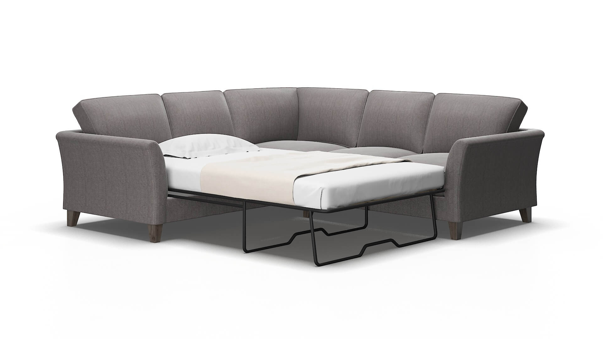 Cologne Sasha Granite Sectional Sleeper Espresso legs 2