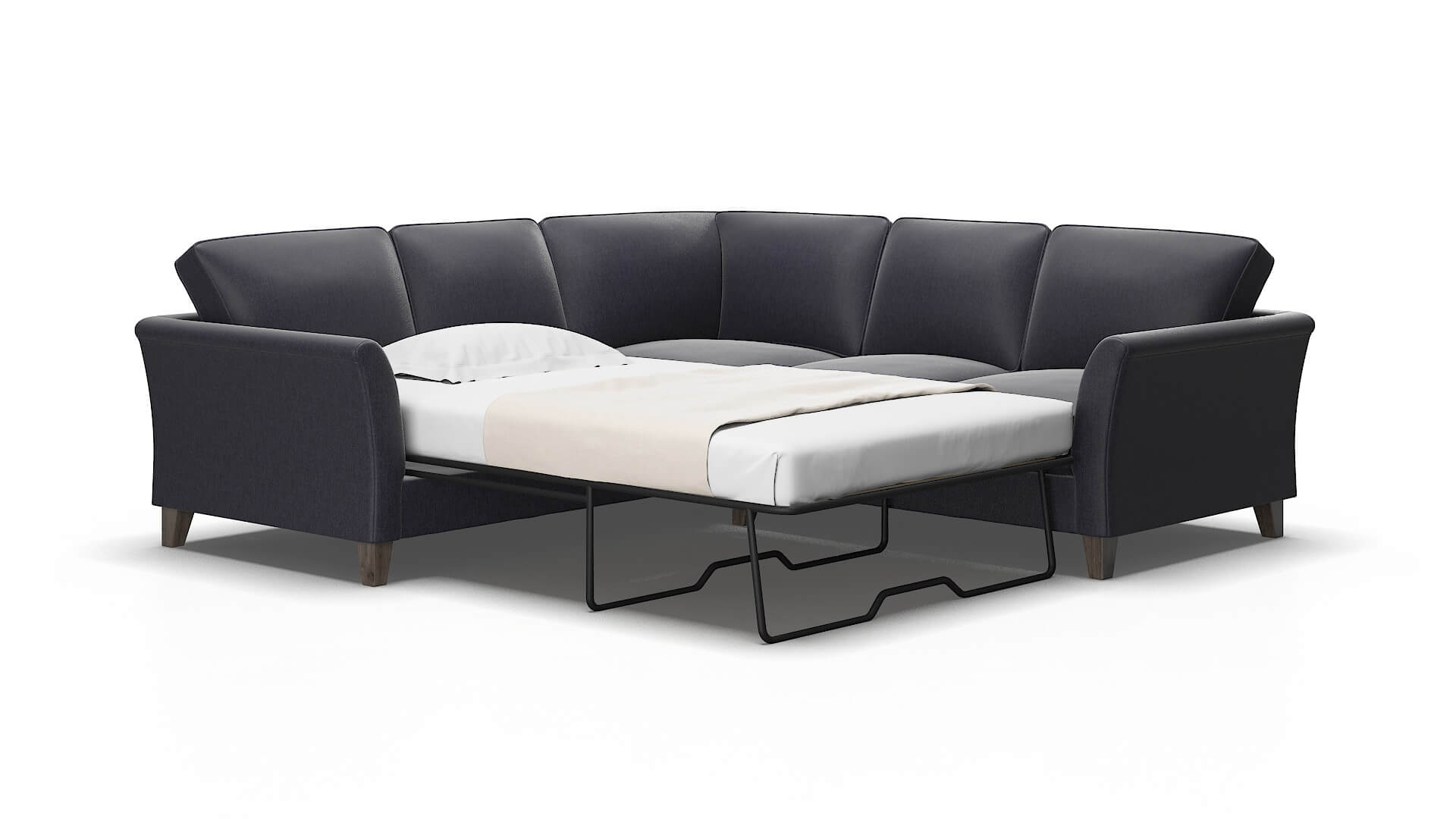 Cologne Sasha navy Sectional sleeper Espresso Legs  2