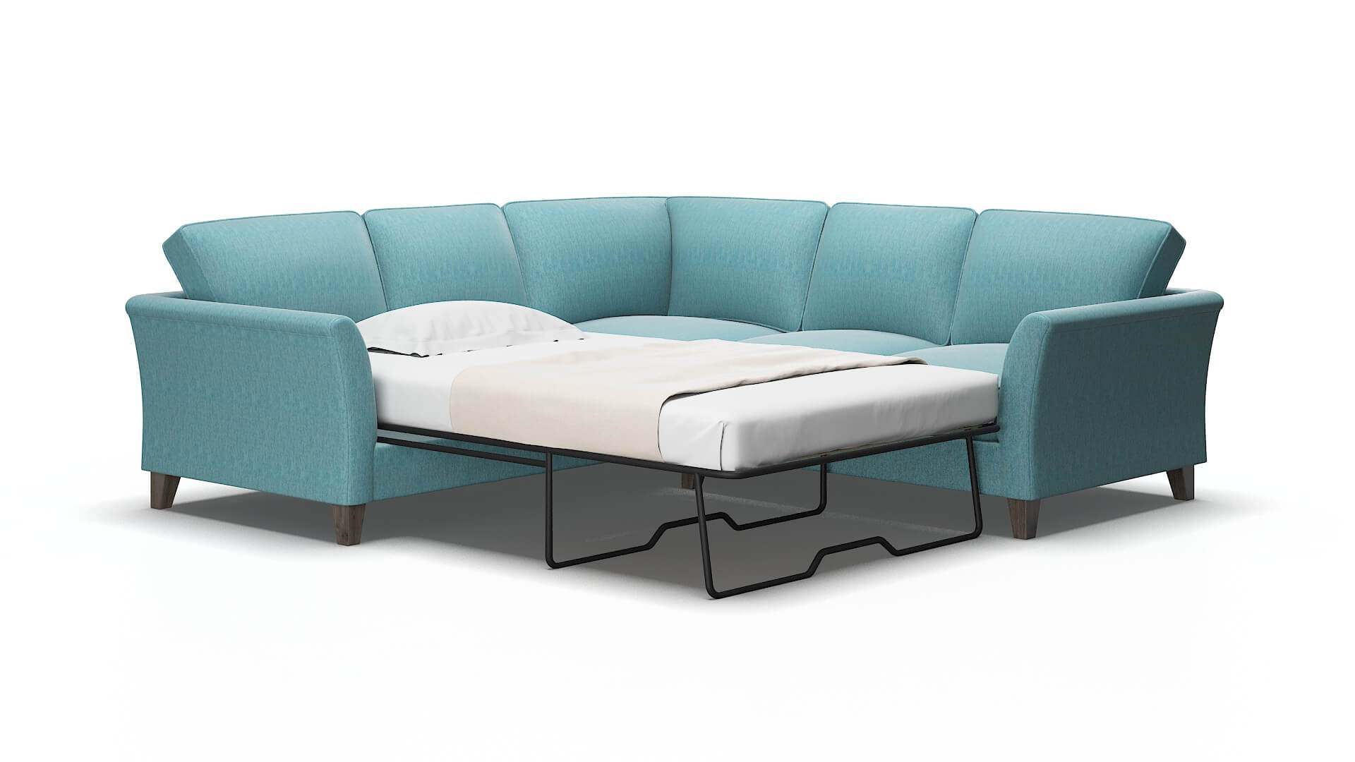 Cologne Sorrento denim Sectional sleeper Espresso Legs  2