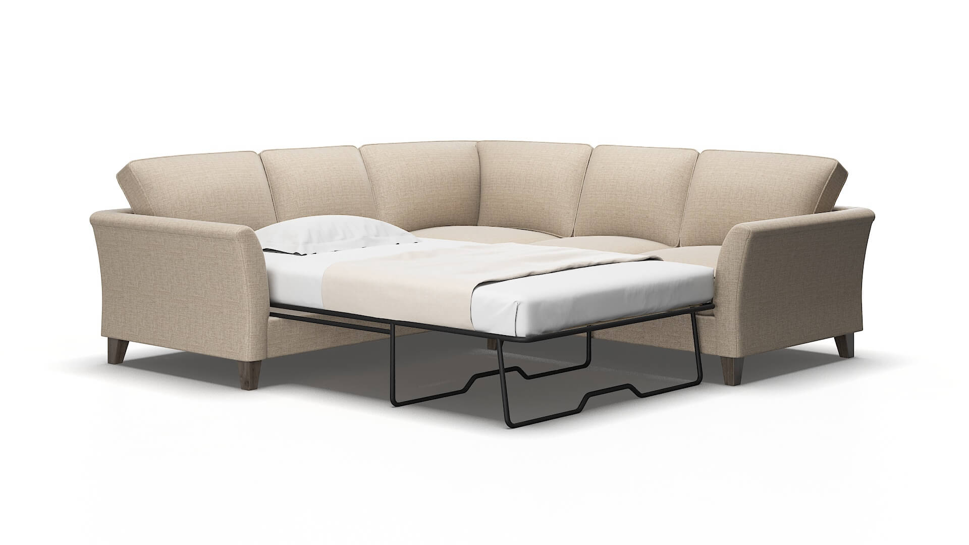 Cologne Sosoftness 74 Sectional sleeper Espresso Legs  2