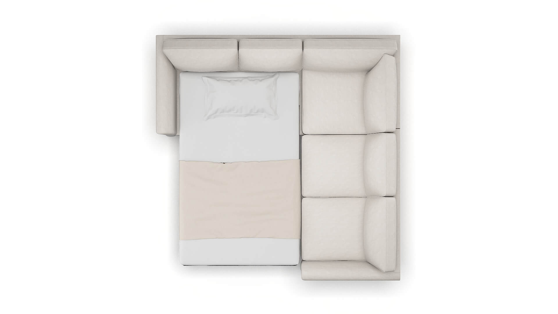 Cologne Suave Dove Sectional Sleeper Espresso legs 3