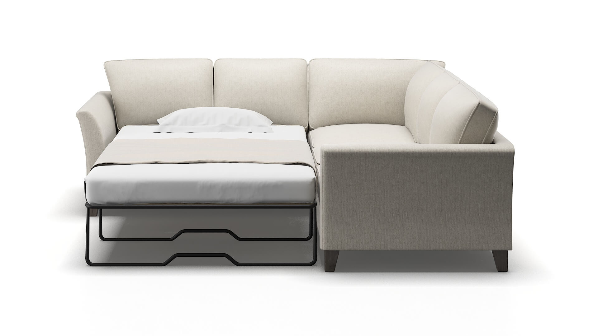 Cologne Terrain Natural Sectional Sleeper Espresso legs 1