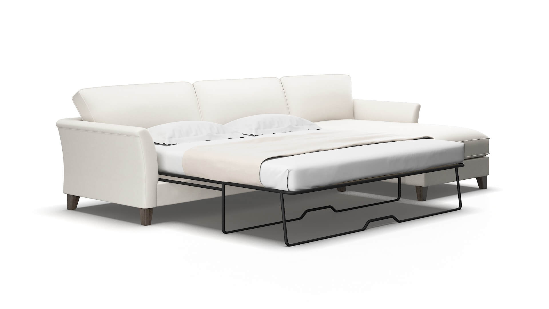 Cologne Venice eggshell Panel sleeper Espresso Legs  2