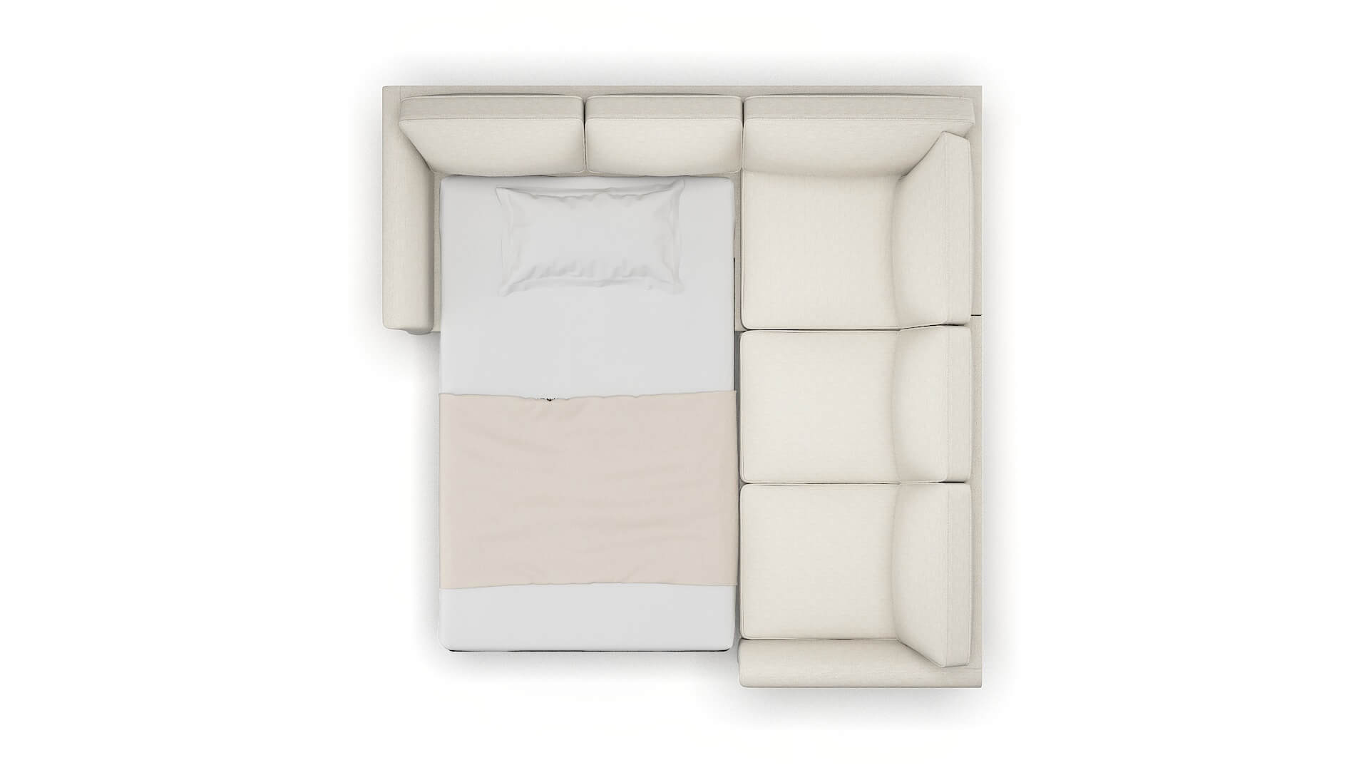 Cologne Venus Cream Sectional Sleeper Espresso legs 3