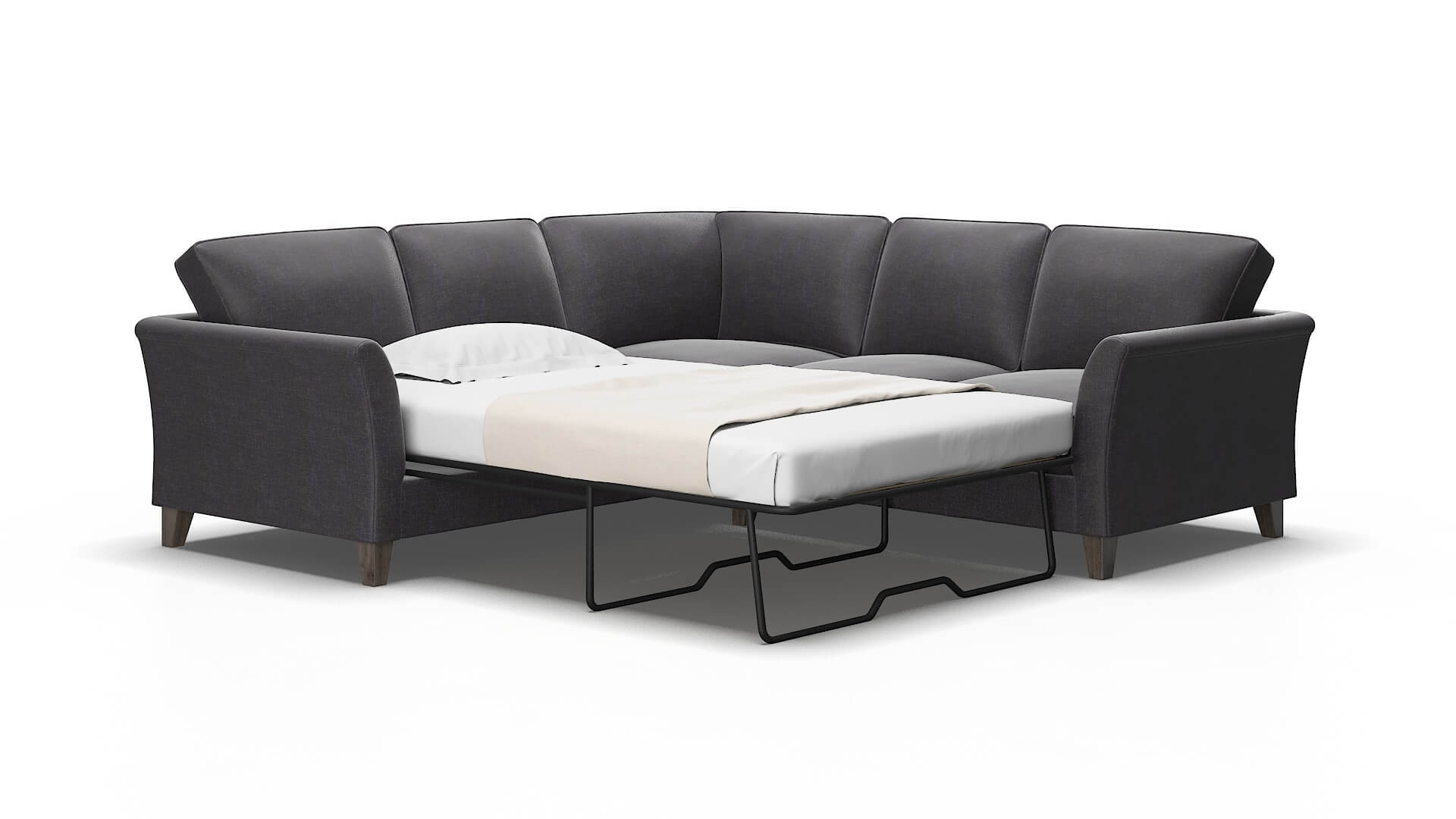 Cologne Venus Onyx Sectional Sleeper Espresso legs 2