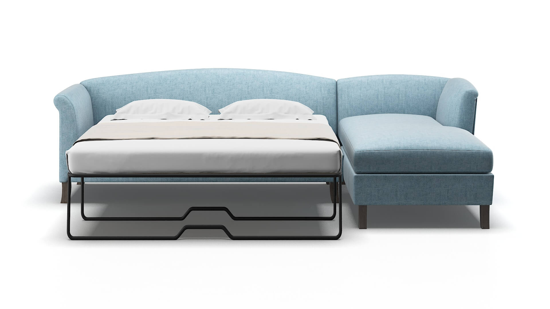 Crete Atlas Turquoise Panel Sleeper Espresso legs 1