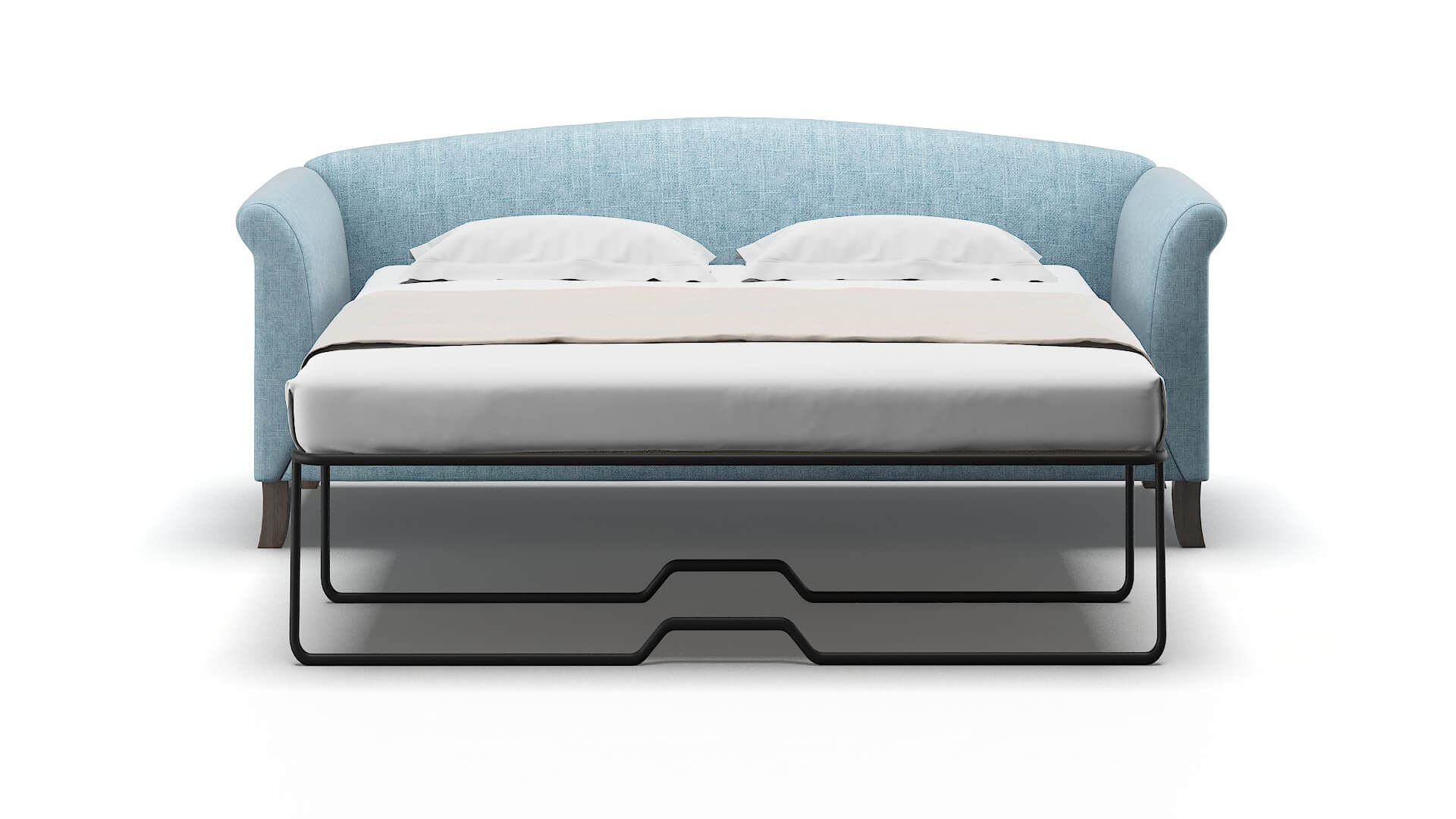 Crete Atlas Turquoise Sofa Sleeper Espresso legs 1