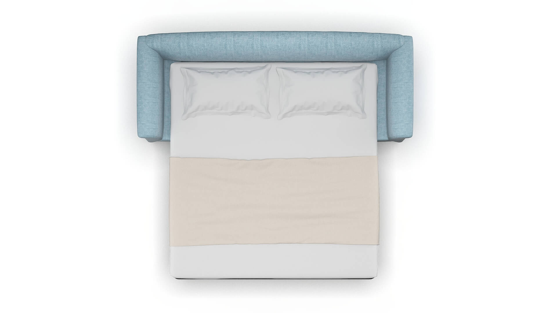 Crete Atlas Turquoise Sofa Sleeper Espresso legs 3