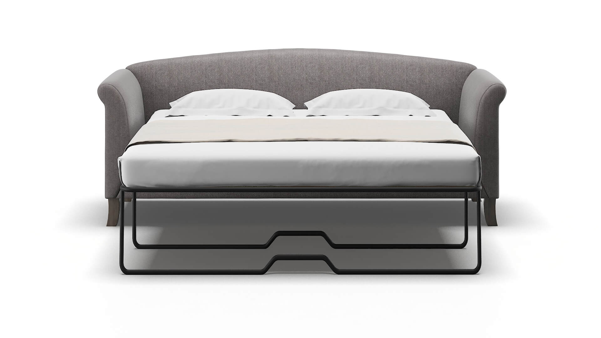 Crete Atlas_plz Silver Sofa Sleeper Espresso legs 1