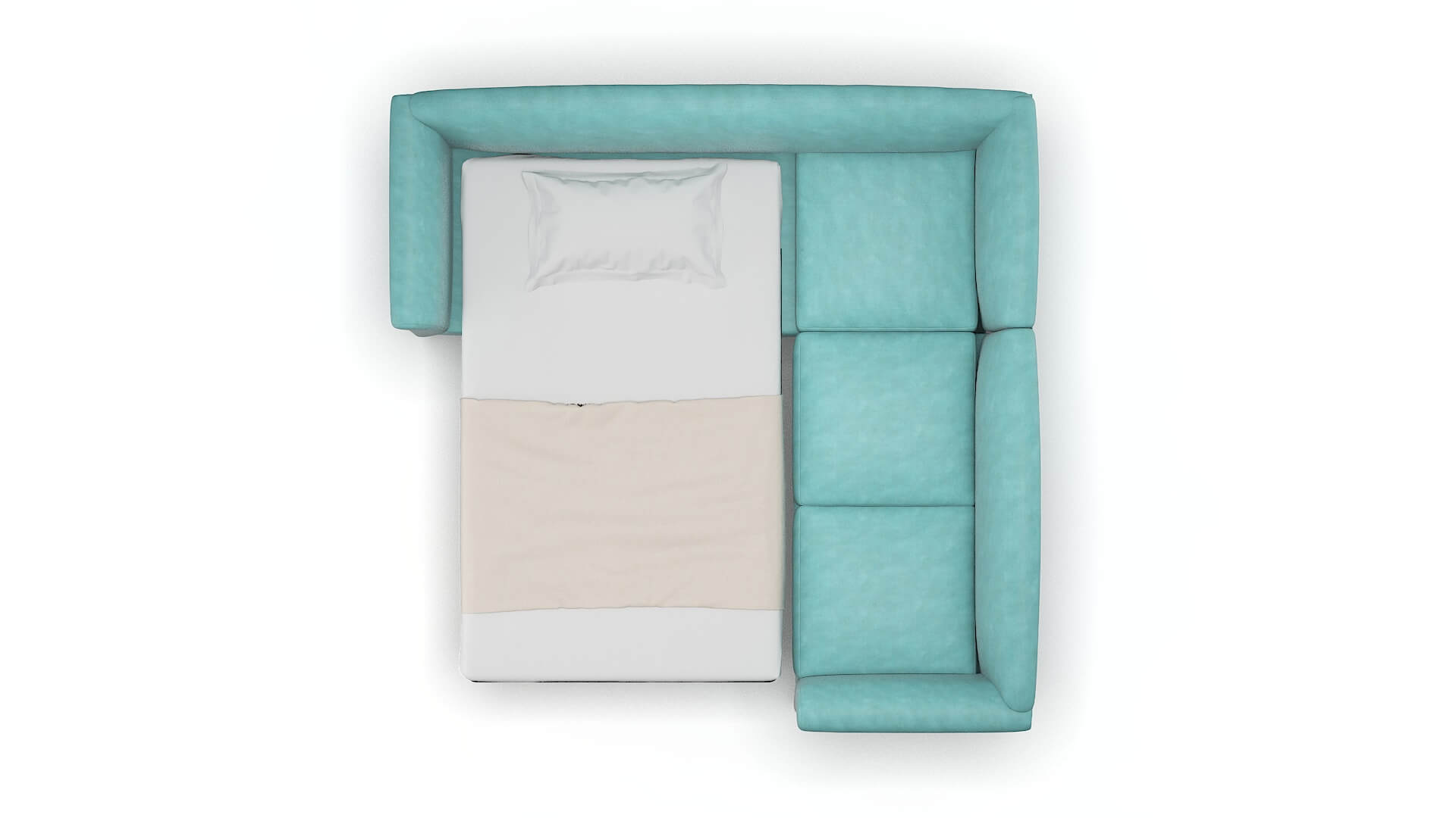 Crete Avalon_hp Aqua Sectional Sleeper Espresso legs 3