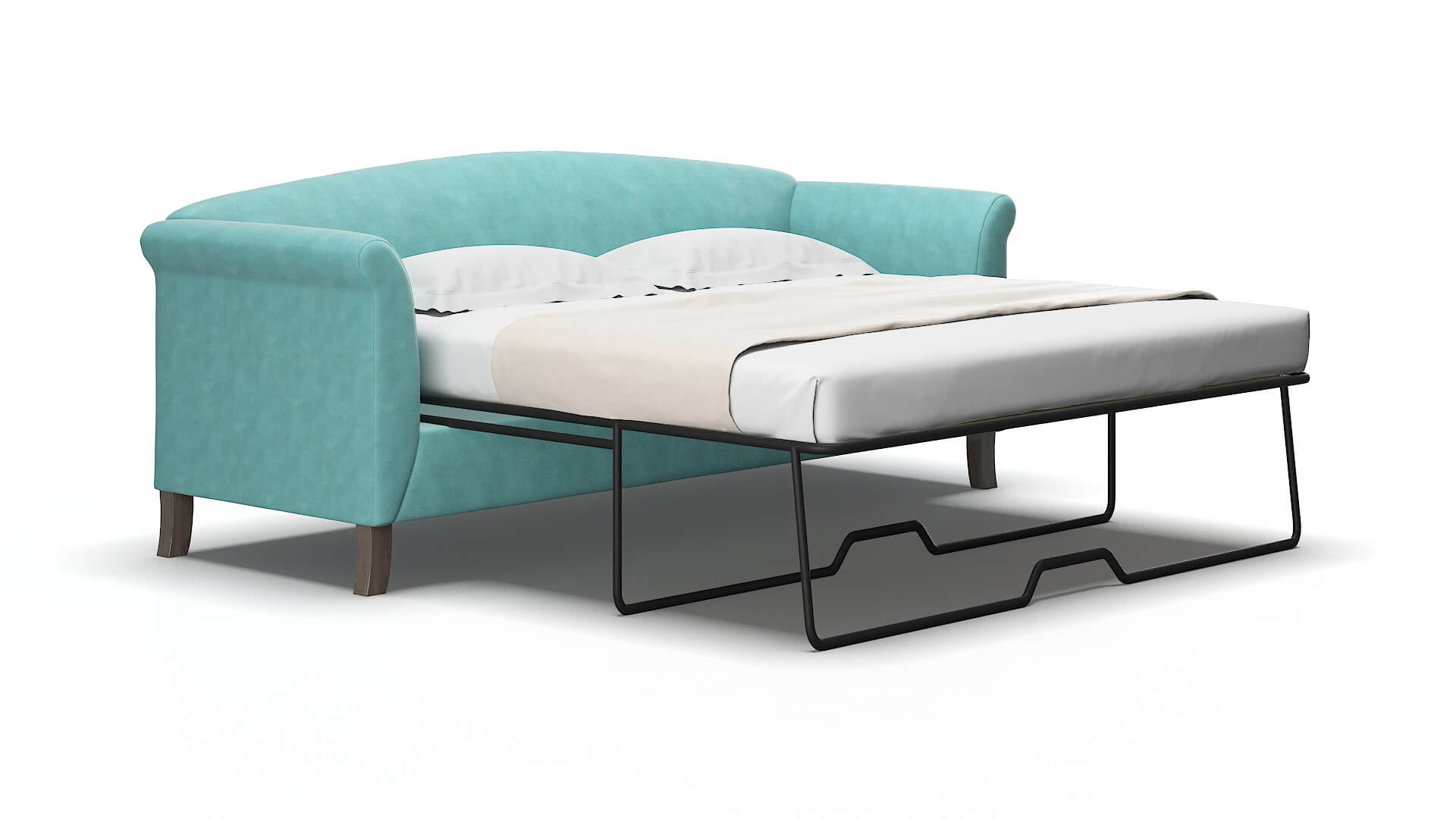 Crete Avalon_hp aqua Sofa sleeper Espresso Legs  2