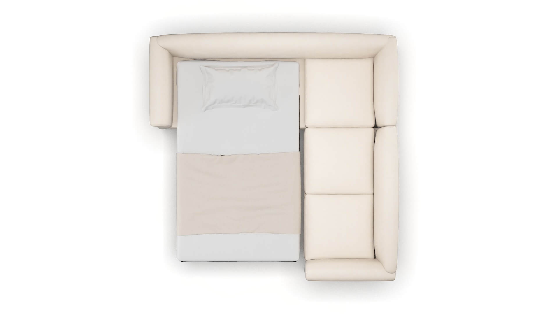 Crete Bella Buckwheat Sectional Sleeper Espresso legs 3