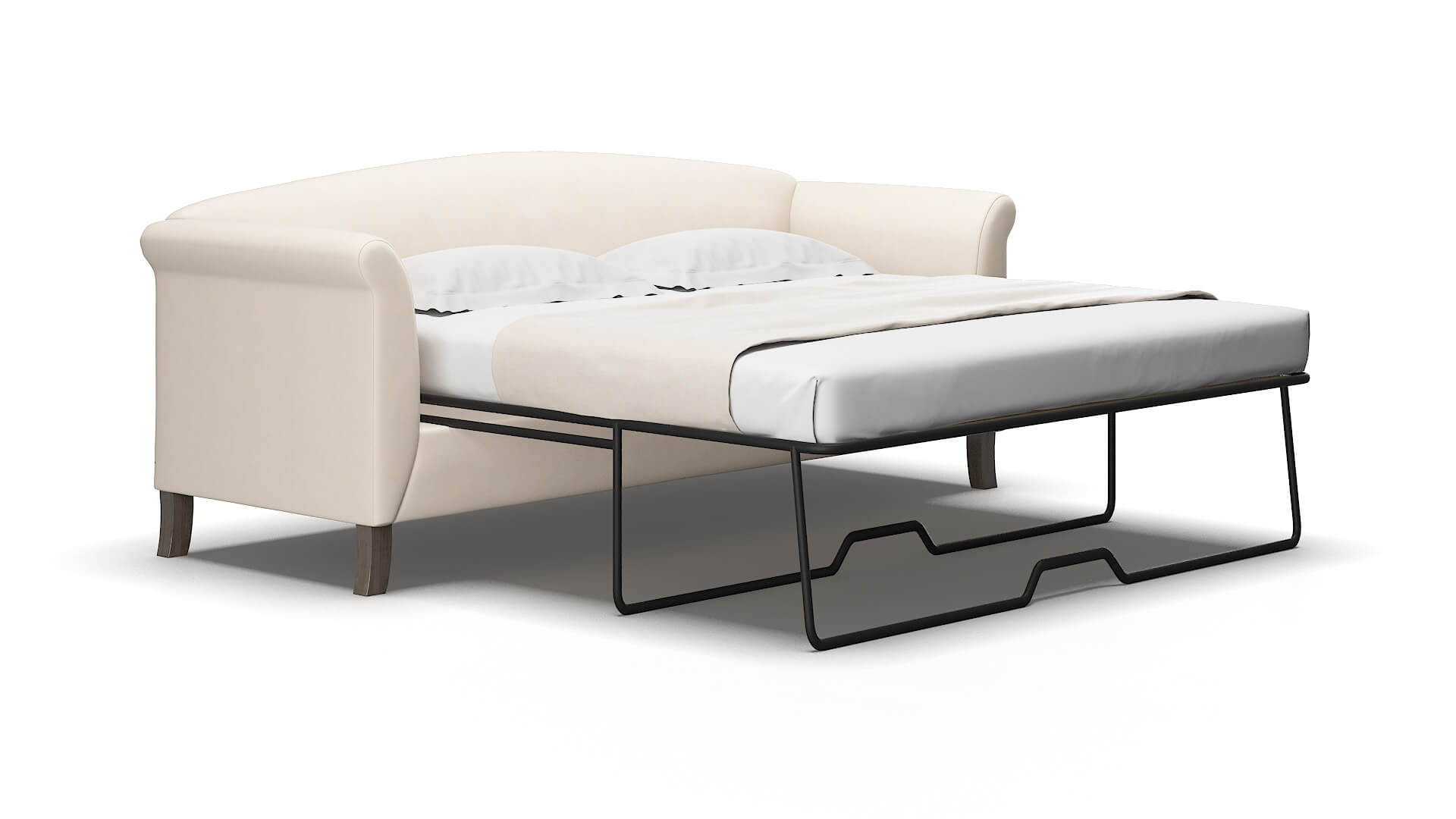 Crete Bella buckwheat Sofa sleeper Espresso Legs  2