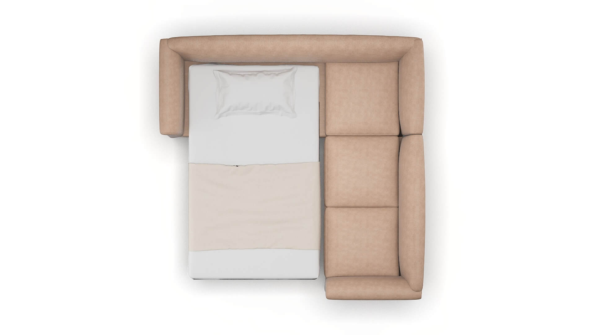 Crete Bella Cocoa Sectional Sleeper Espresso legs 3