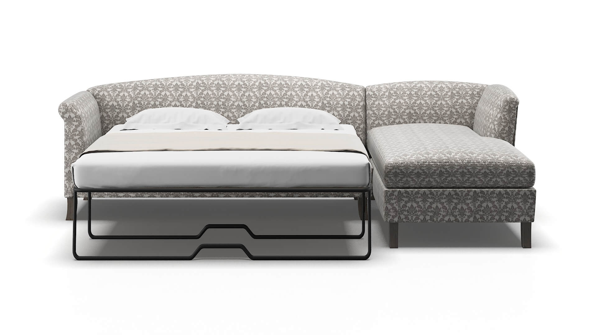 Crete Bergamo Dove Panel Sleeper Espresso legs 1