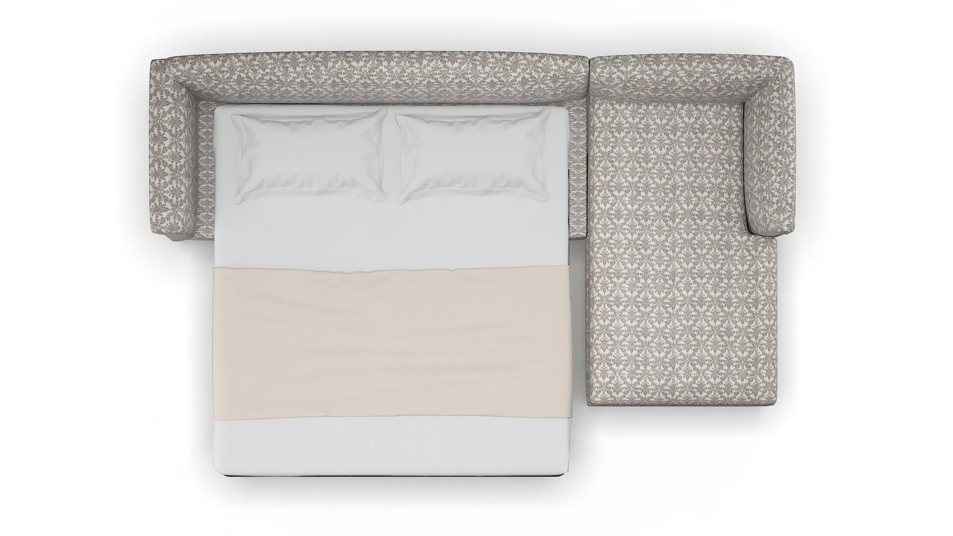 Crete Bergamo Dove Panel Sleeper Espresso legs 3