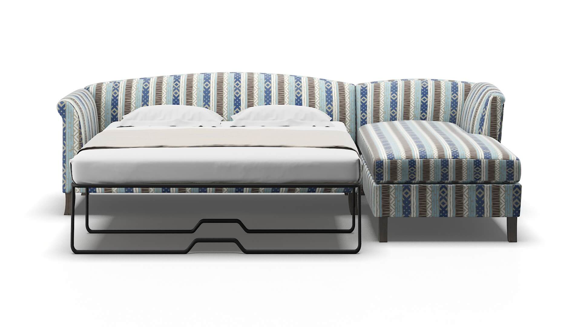 Crete Bodhi Indigo Panel Sleeper Espresso legs 1