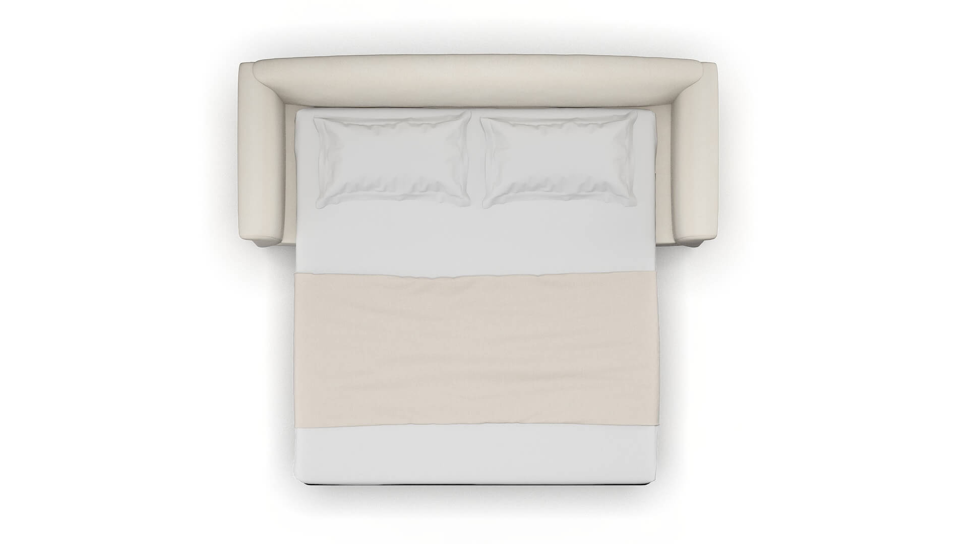 Crete Bungalow Ivory Sofa Sleeper Espresso legs 3