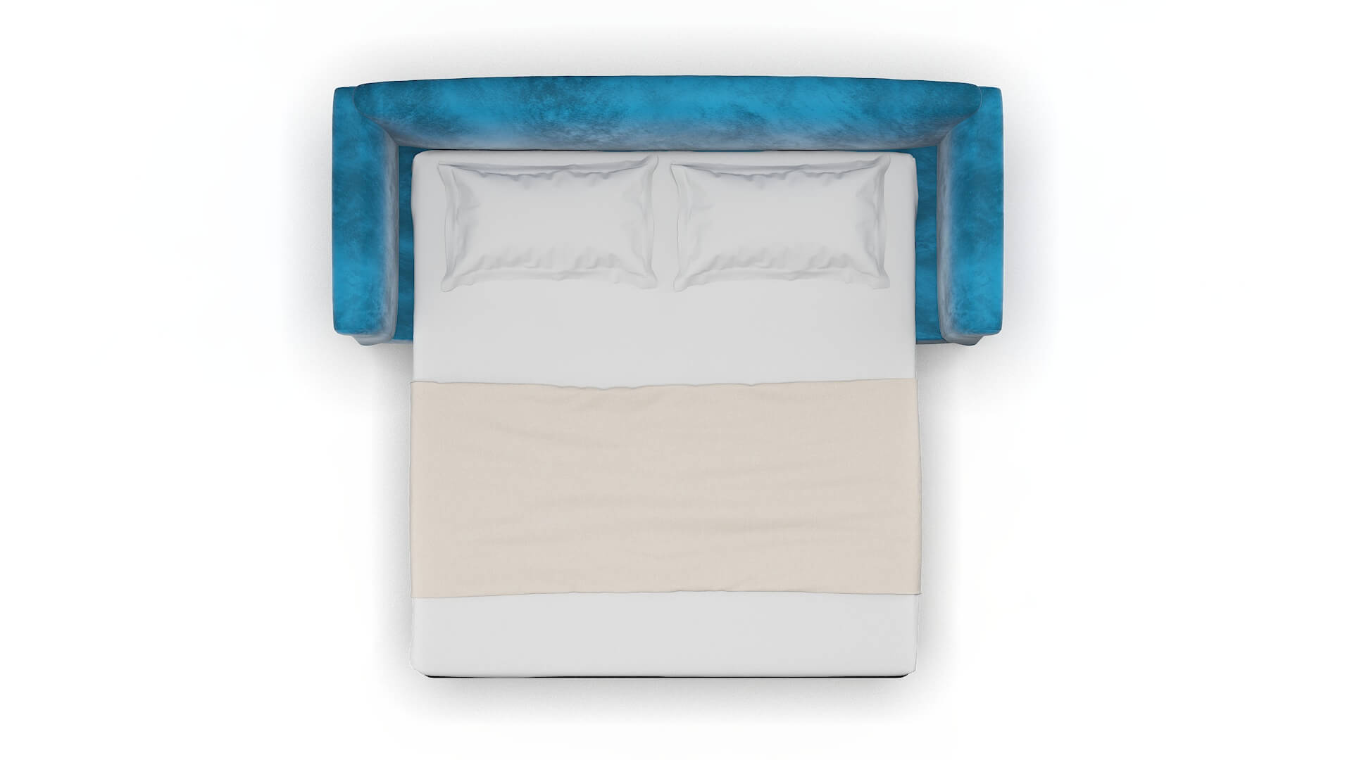 Crete Buzz Teal Sofa Sleeper Espresso legs 3