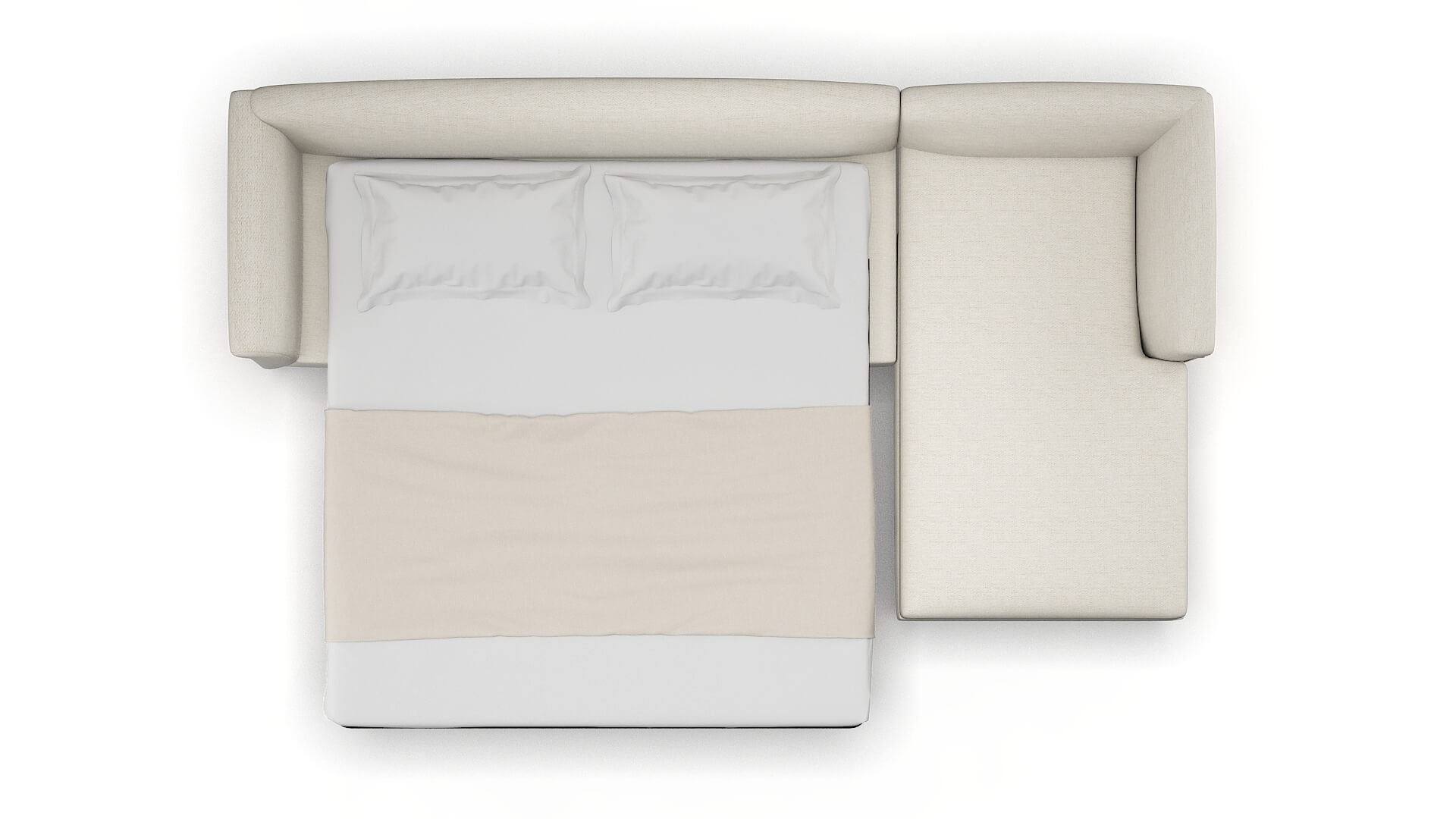 Crete Catalina Linen Panel Sleeper Espresso legs 3