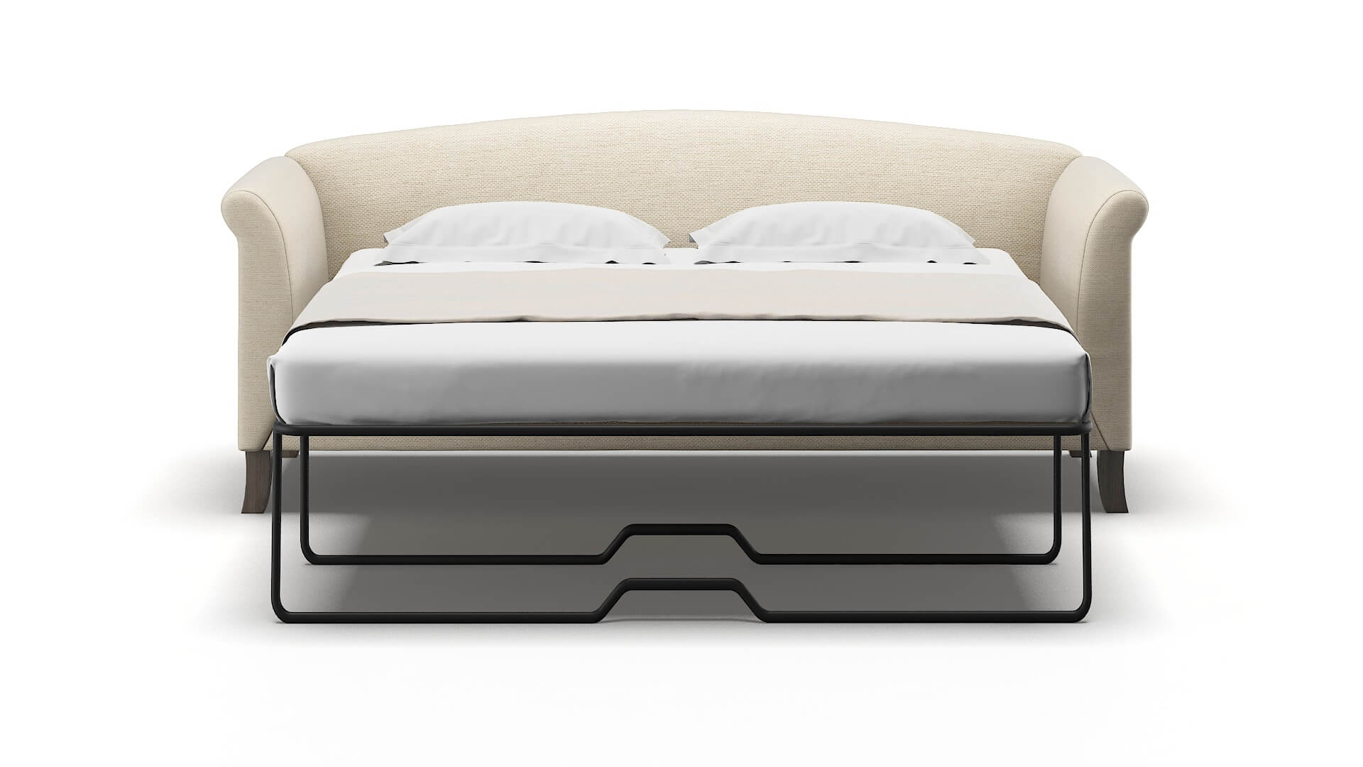 Crete Chance Sand Sofa Sleeper Espresso legs 1