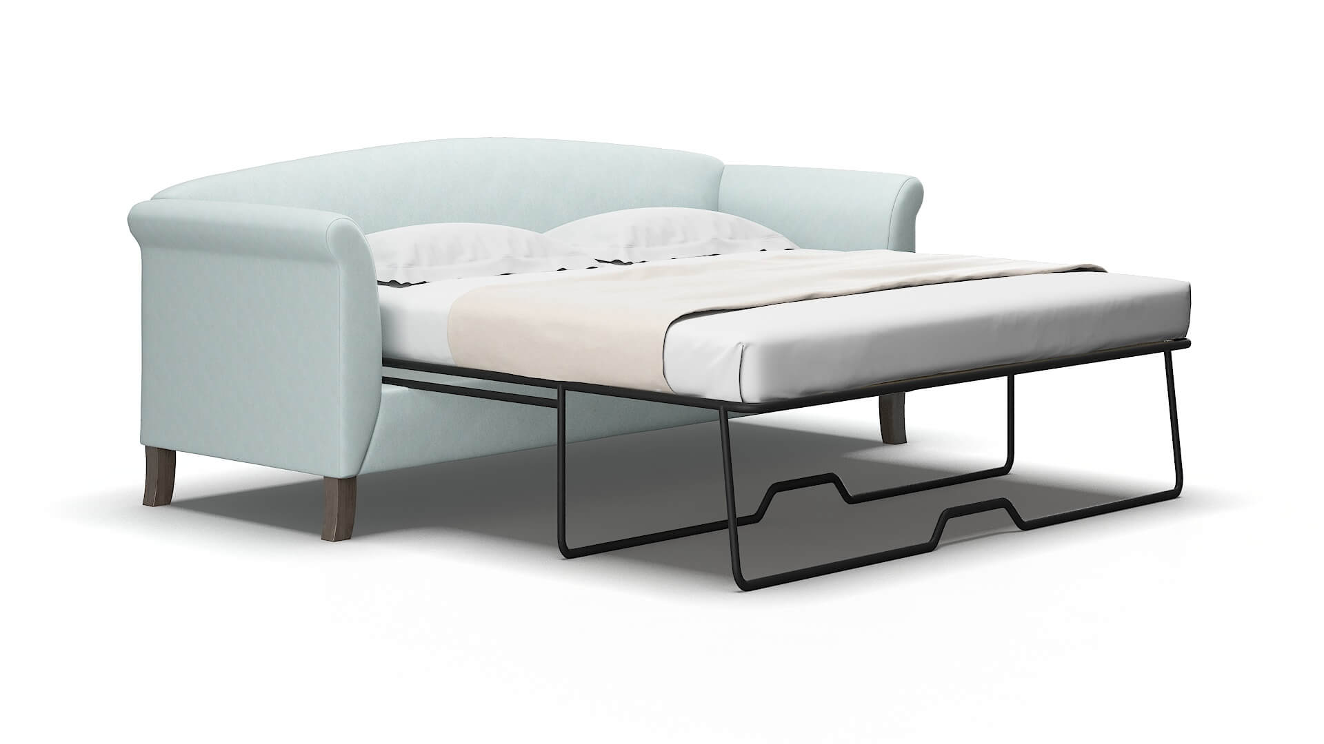 Crete Clyde cornflower Sofa sleeper Espresso Legs  2