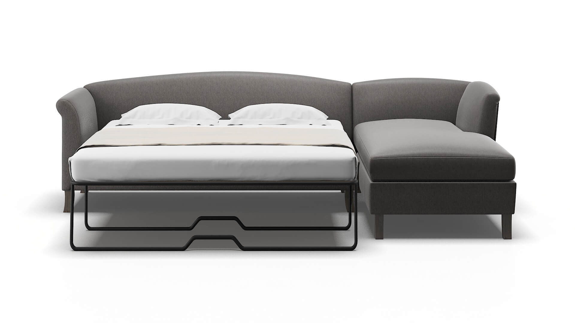 Crete Cosmo Charcoal Panel Sleeper Espresso legs 1