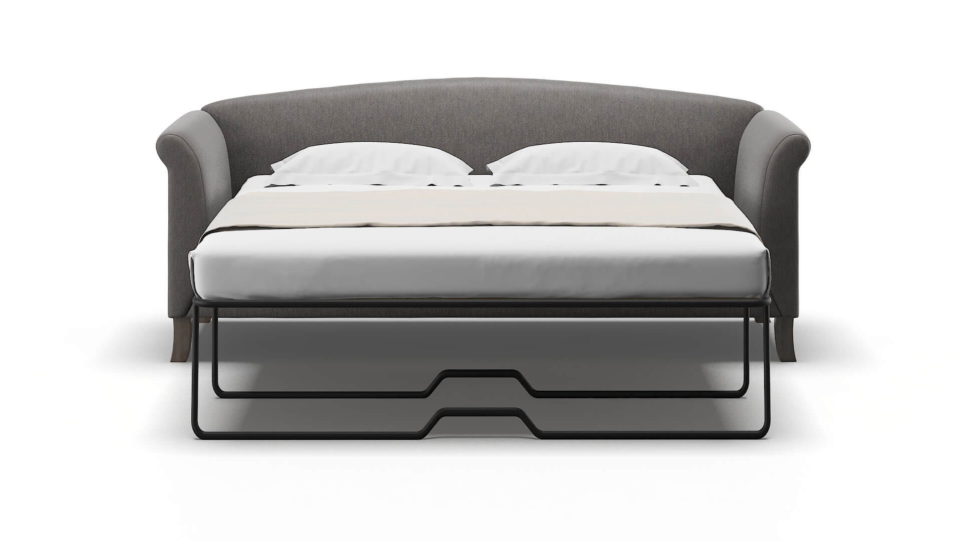 Crete Cosmo Charcoal Sofa Sleeper Espresso legs 1