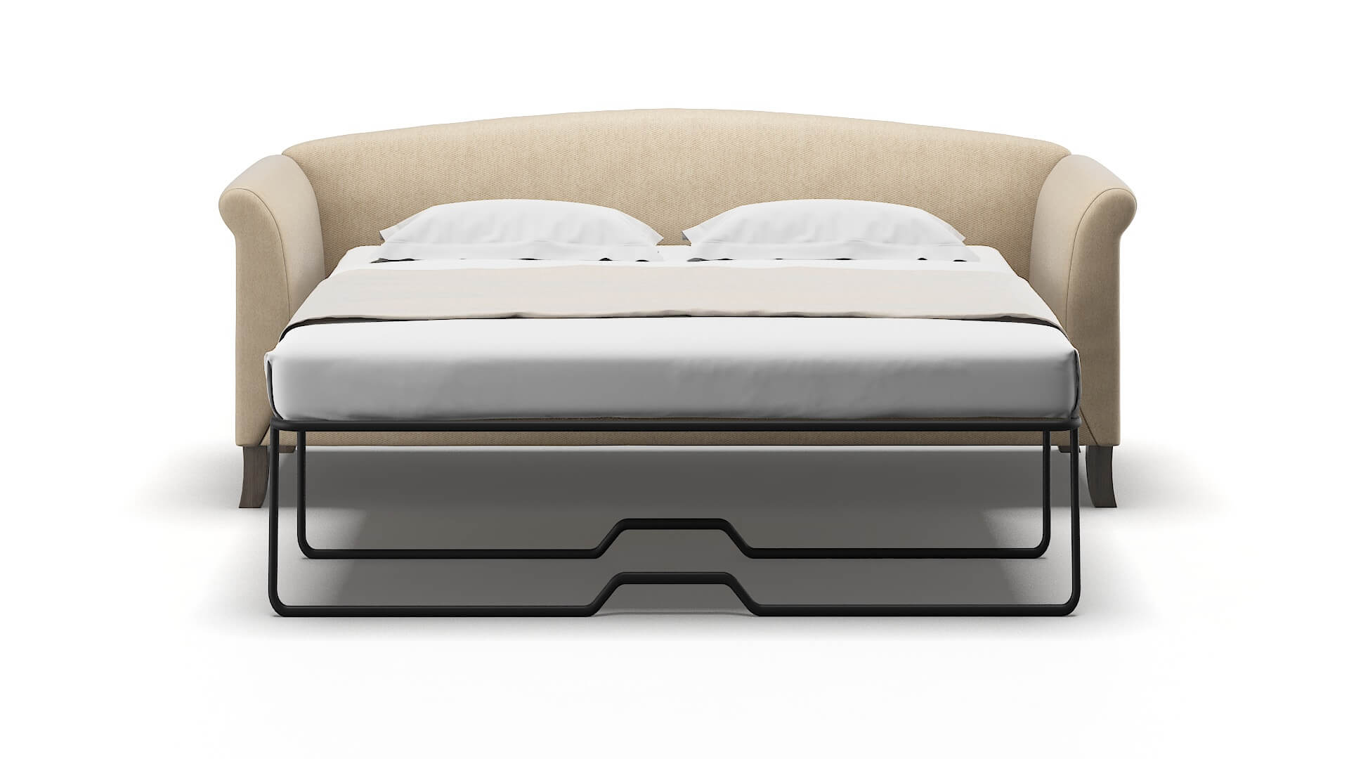 Crete Cosmo Fawn Sofa Sleeper Espresso legs 1