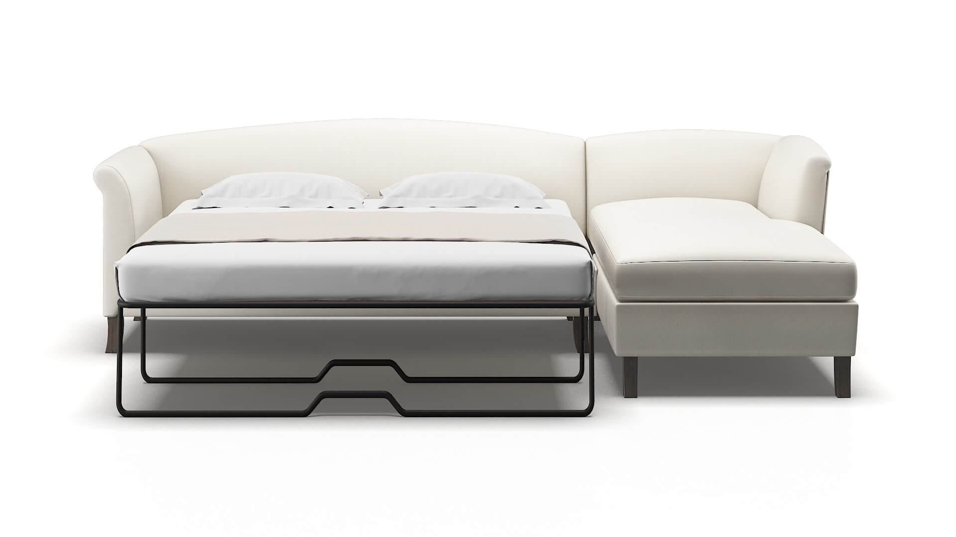 Crete Cosmo Ivory Panel Sleeper Espresso legs 1