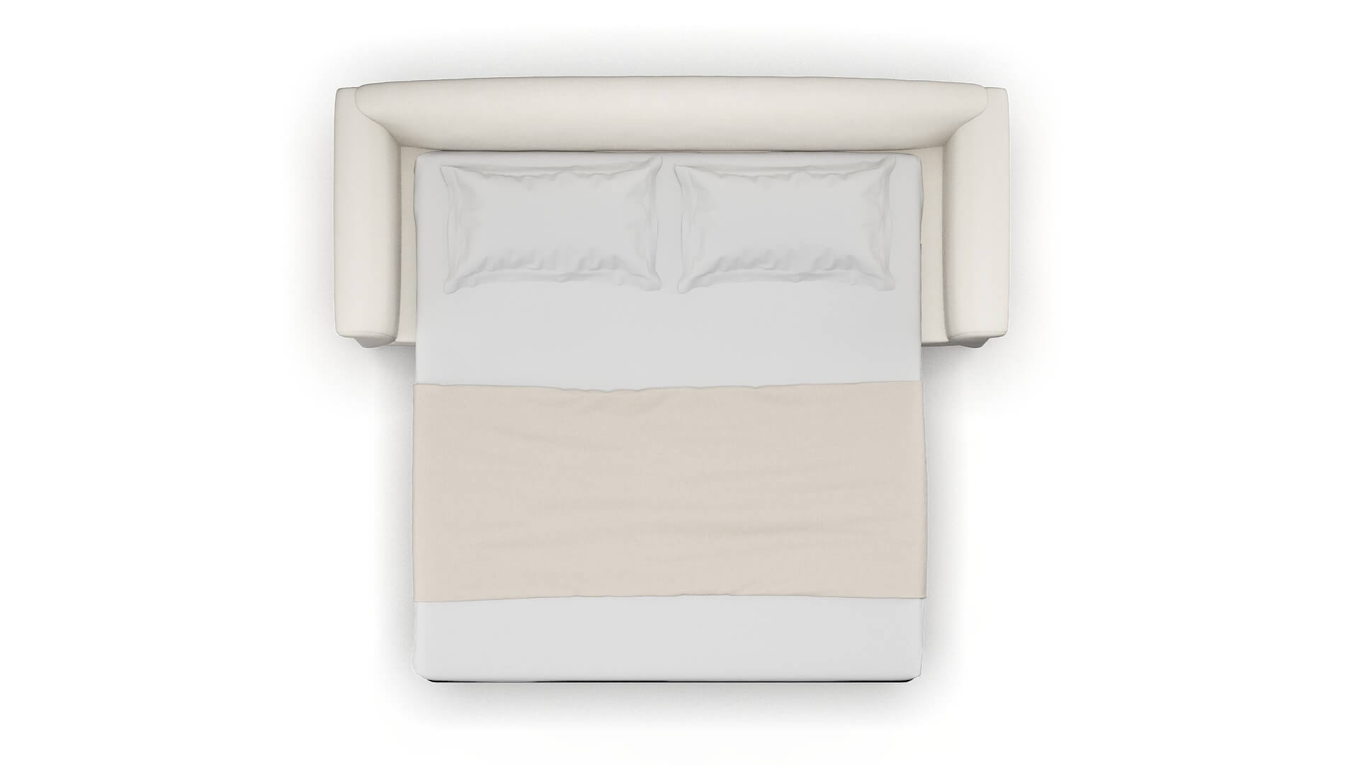 Crete Cosmo Ivory Sofa Sleeper Espresso legs 3