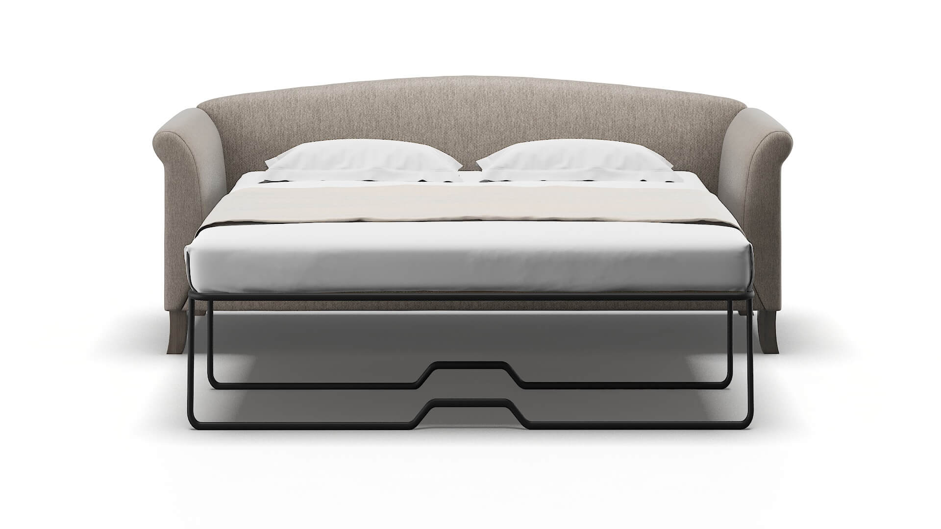 Crete Cosmo Taupe Sofa Sleeper Espresso legs 1