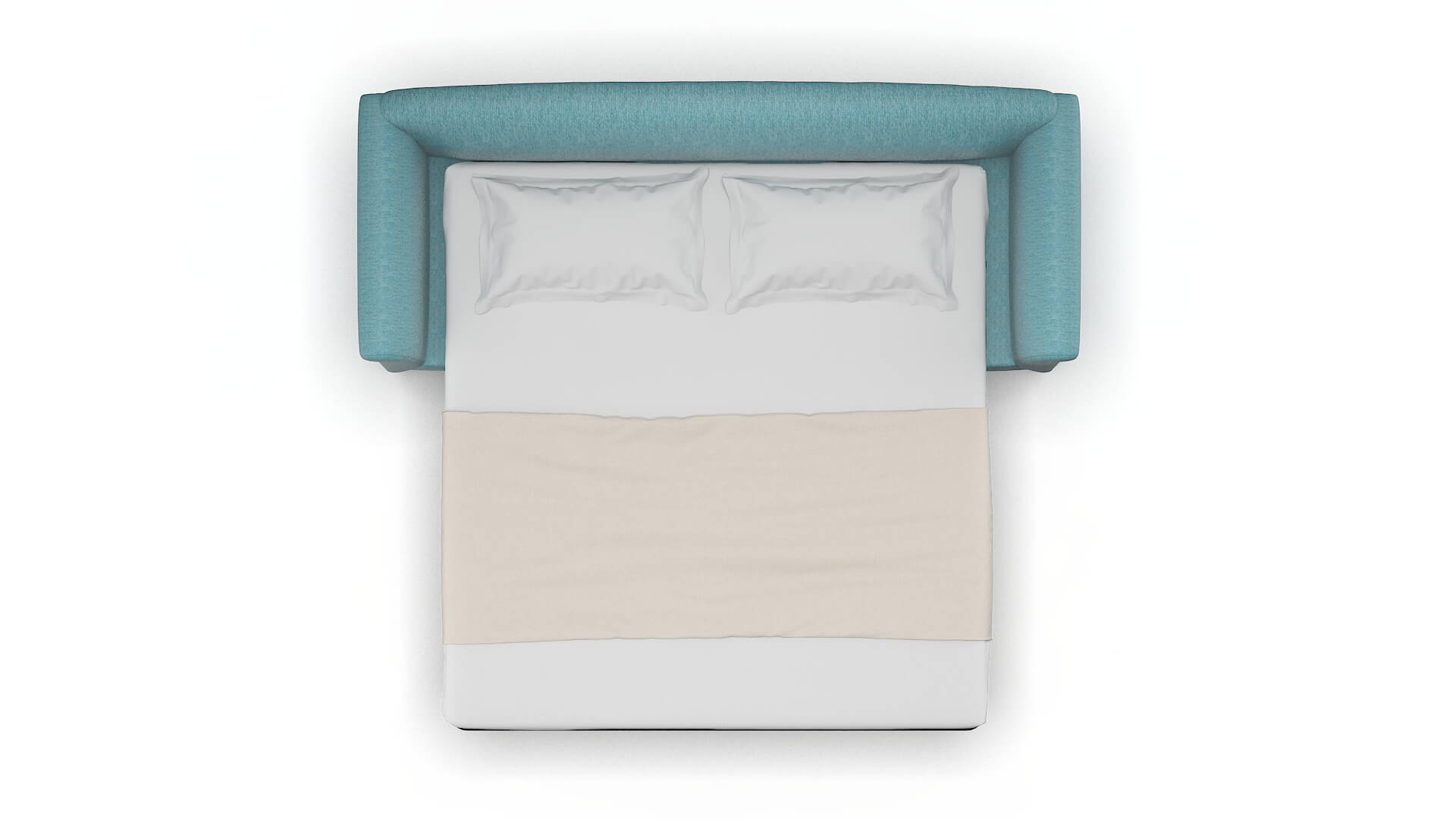 Crete Cosmo Turquoise Sofa Sleeper Espresso legs 3