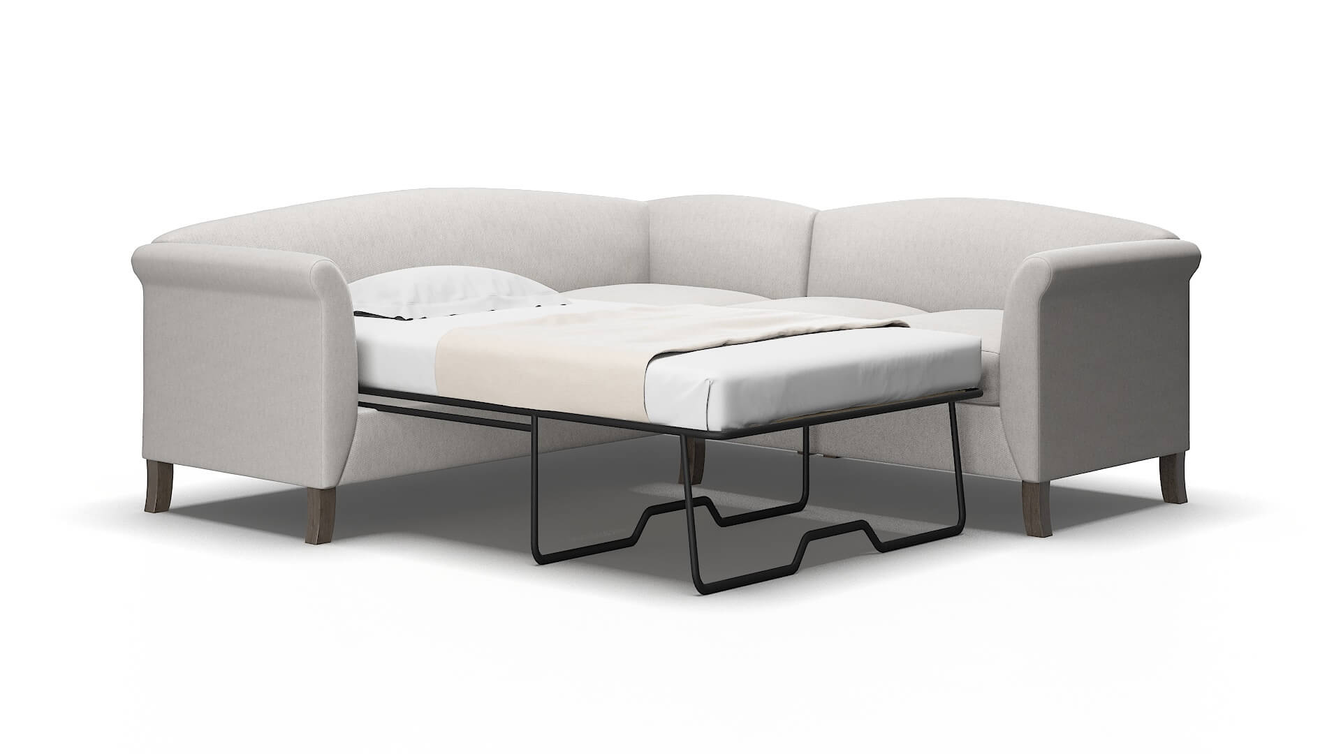 Crete Curious spa Sectional sleeper Espresso Legs  2
