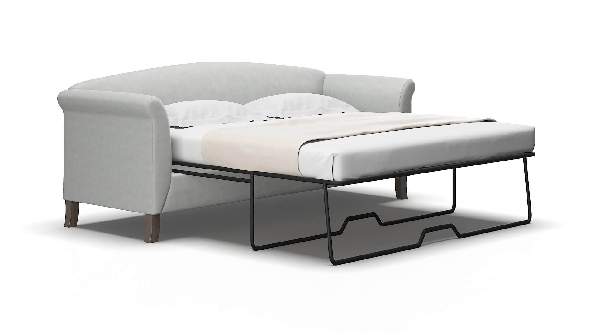 Crete Dawson Platinum Sofa Sleeper Espresso legs 2