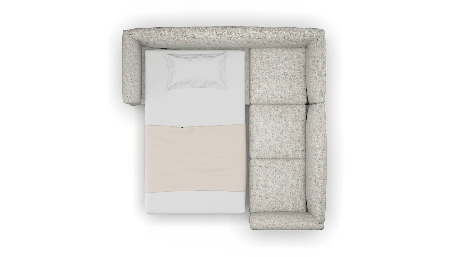 Crete Derby Ash Sectional Sleeper Espresso legs 3