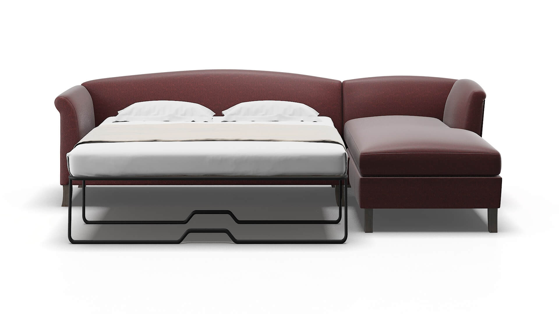 Crete Derby Berry Panel Sleeper Espresso legs 1