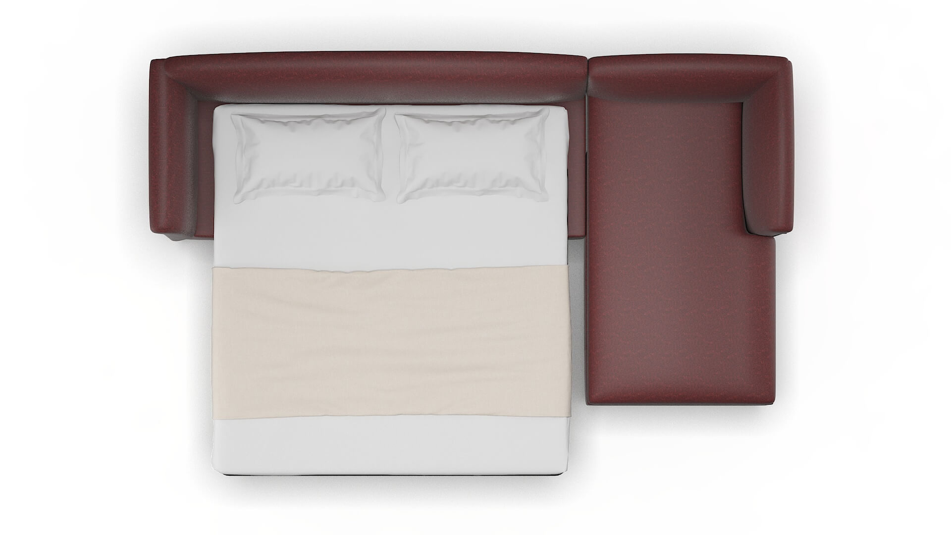 Crete Derby Berry Panel Sleeper Espresso legs 3