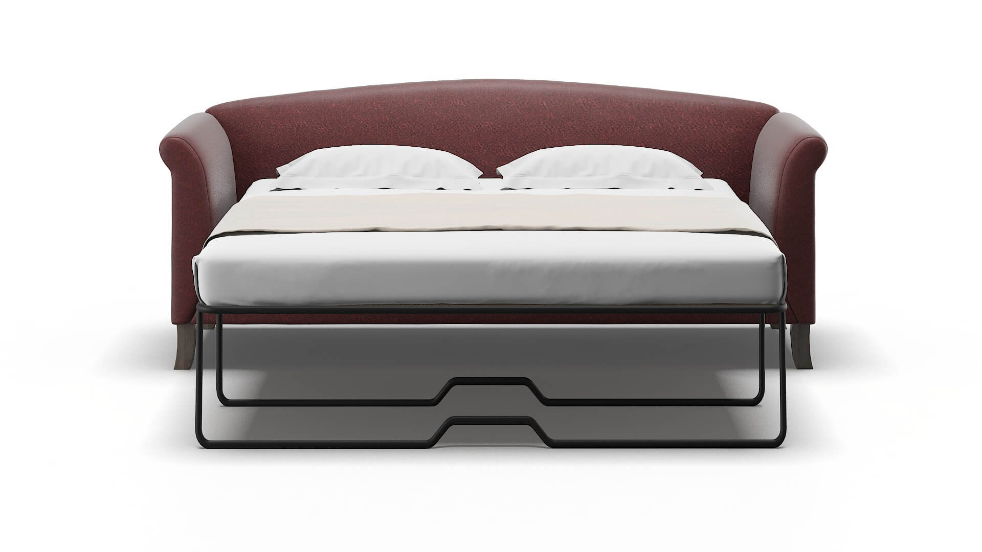 Crete Derby Berry Sofa Sleeper Espresso legs 1