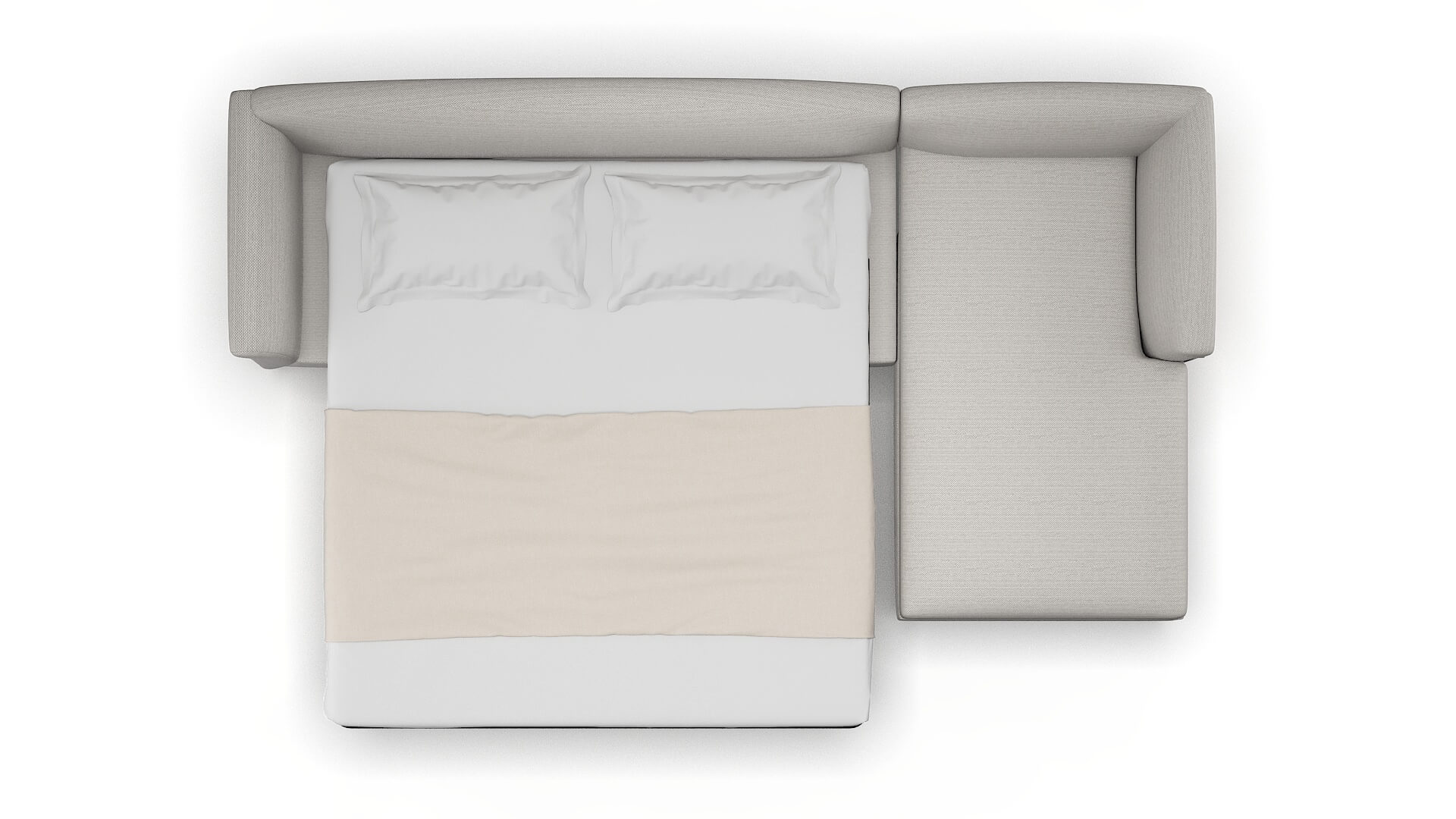 Crete Derby Grey Panel Sleeper Espresso legs 3