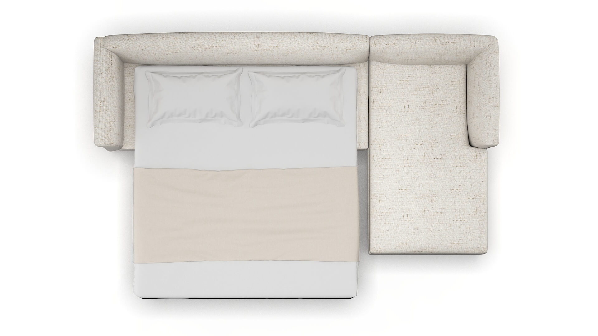 Crete Derby Taupe Panel Sleeper Espresso legs 3