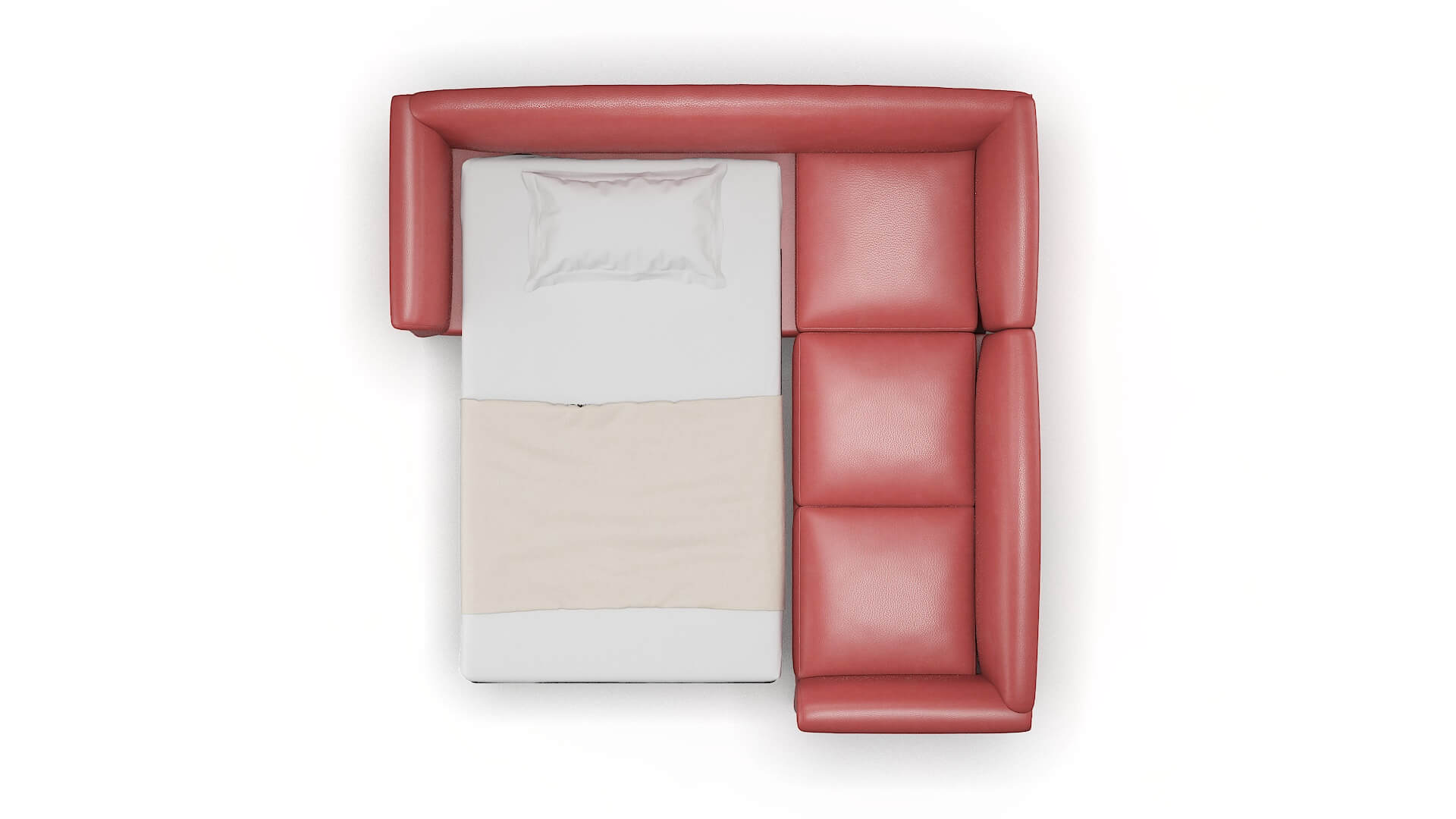 Crete Dillion Cordovan Sectional Sleeper Espresso legs 3
