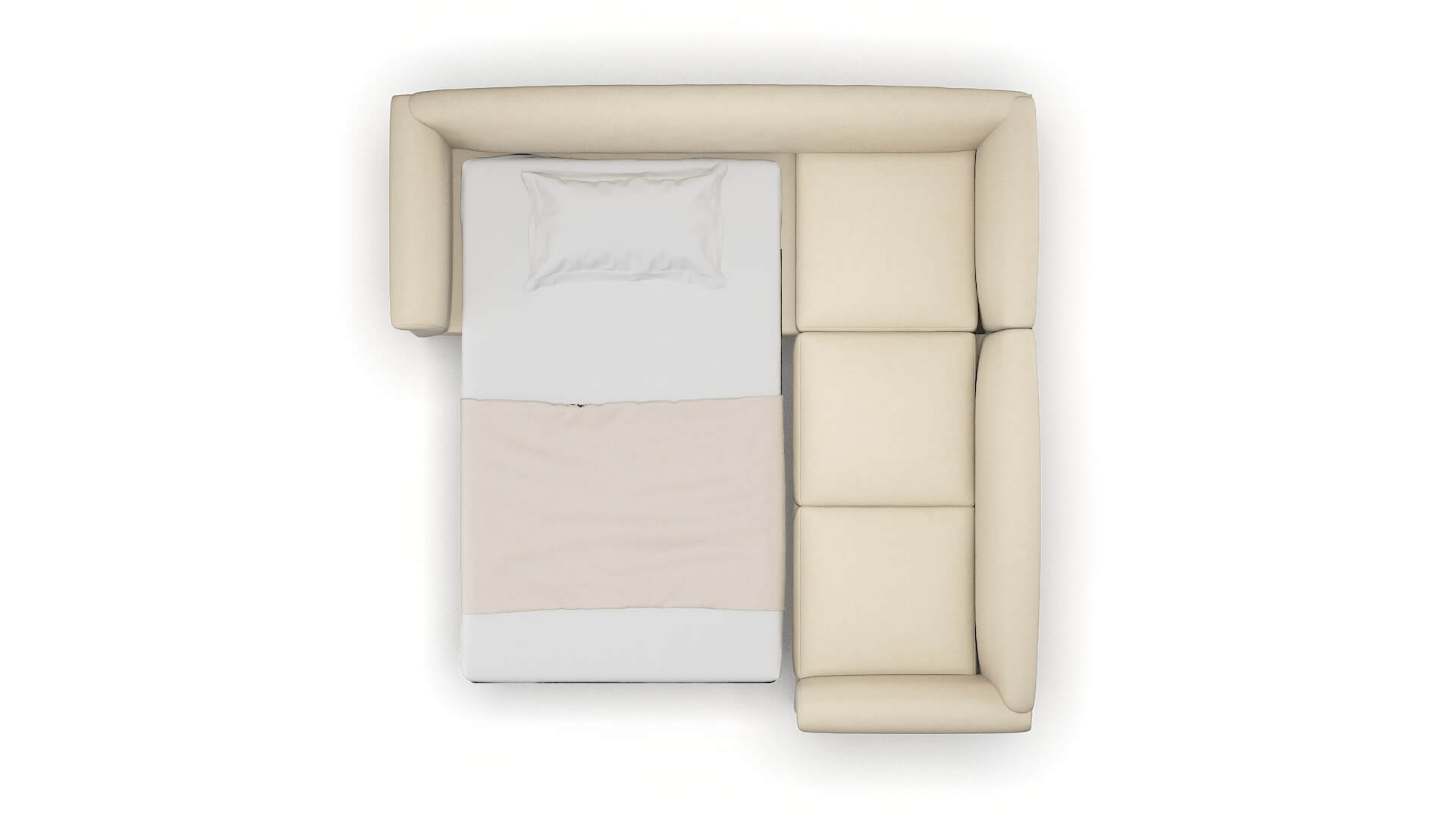 Crete Dream_d Almond Sectional Sleeper Espresso legs 3